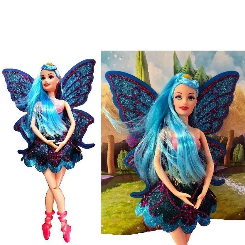 Boneca Bailarina com Asas de Fada Brinquedo Infantil Princesa Bailarina Divertida e Linda