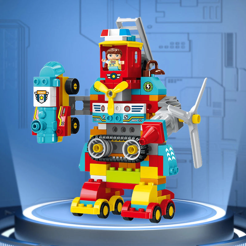 Blocos de Construção 158 Peças - Robô 5 em 1 | Brinquedo Educativo para Crianças | Lojas Ray Oficial
